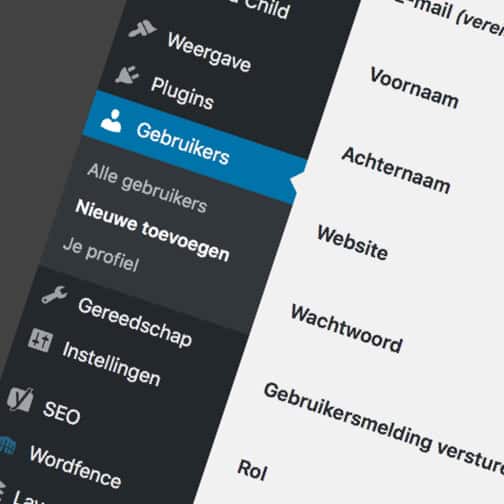 Gebruikers rollen en bijbehorende rechten WordPress